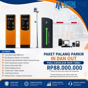 Paket Parkir Manless 1 In 1 Out Murah | Barrier Gate MX80 & Emoney